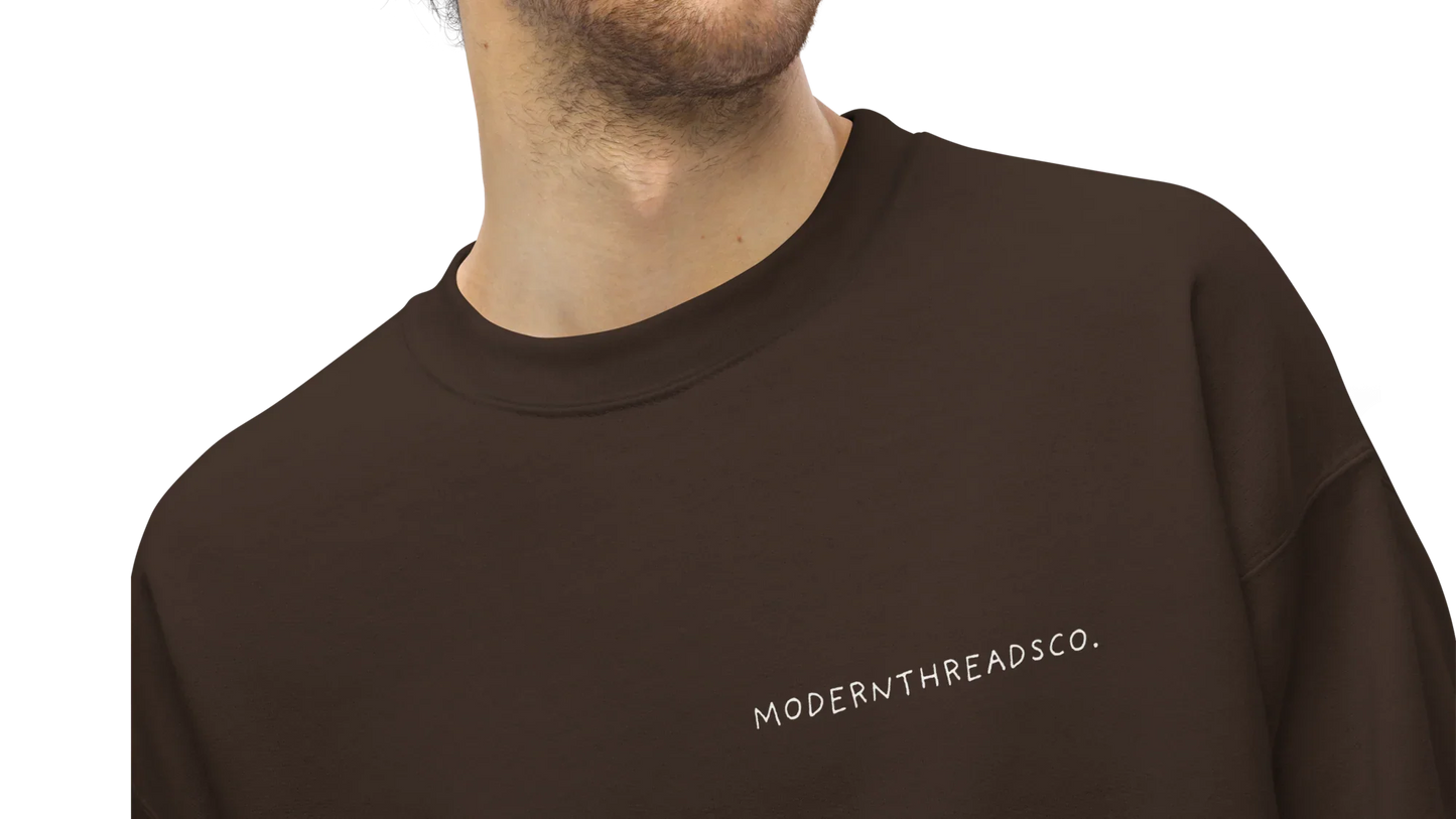 Good Karma sweatshirt with small front chest print and bold back graphic – minimalist cotton pullover for casual wear