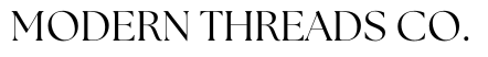 Text 'MODERN THREADS CO.' in black on a white background