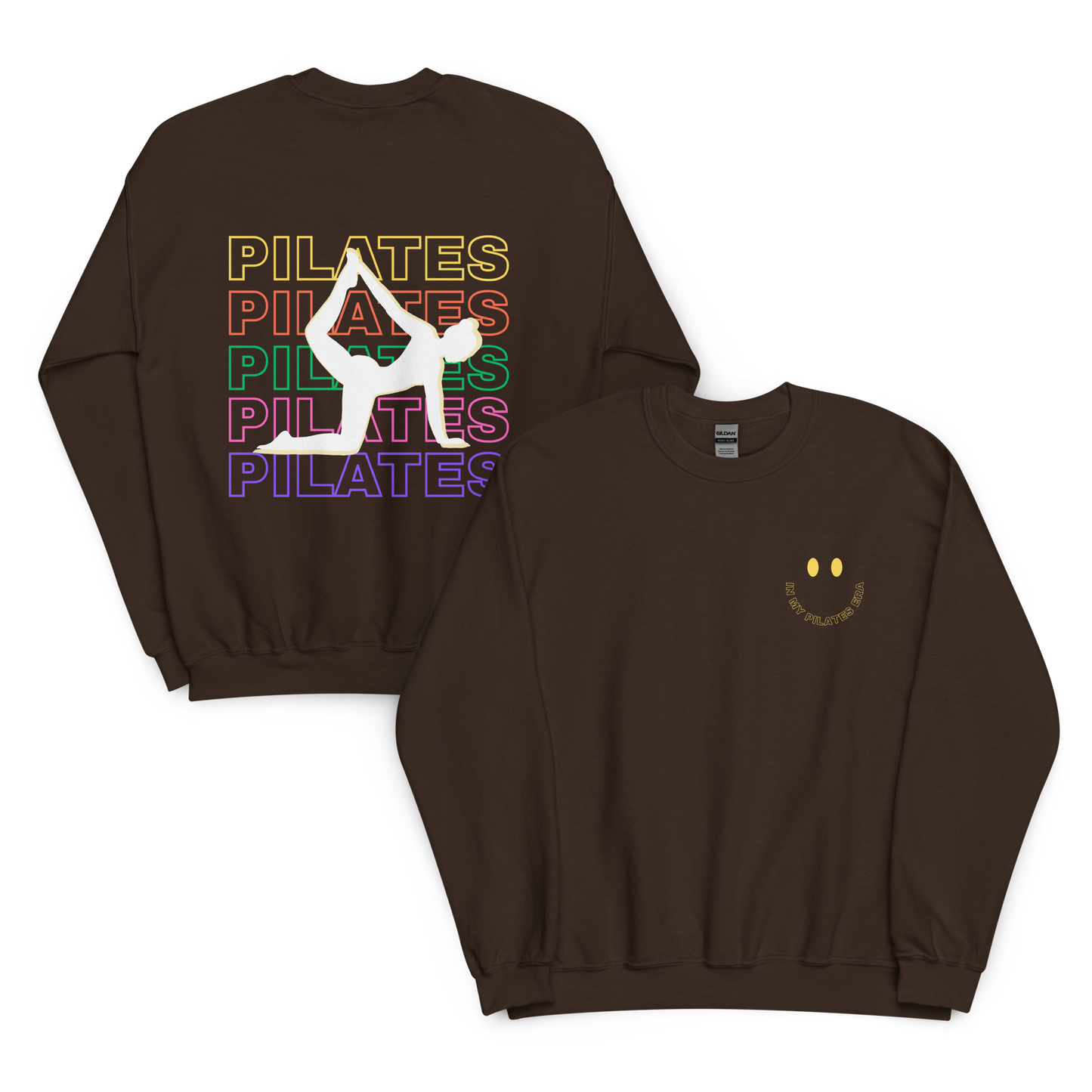 front and back pilates text 