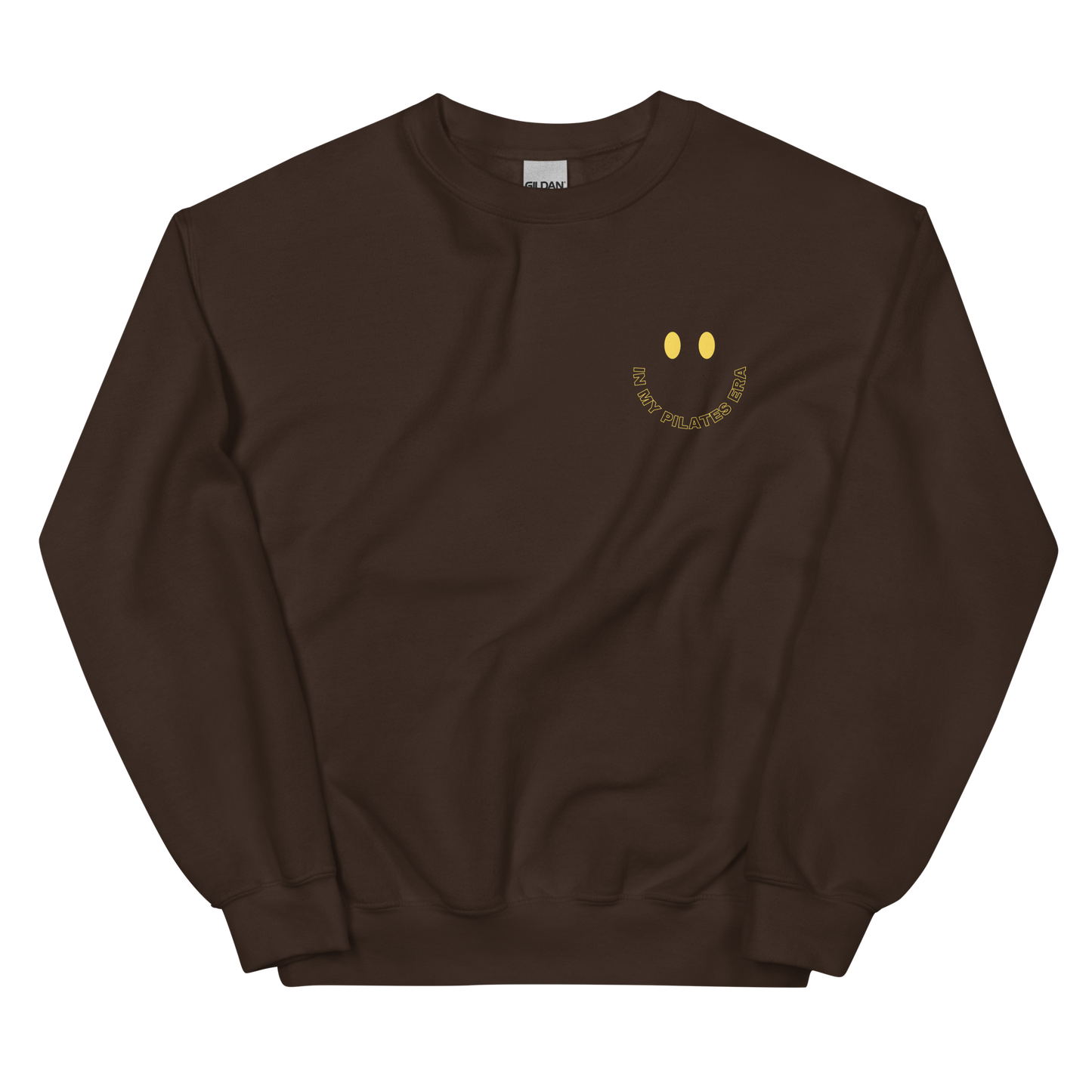 Front of sweatshirt with “In My Pilates Era” text, perfect for Pilates lovers and wellness fashion.