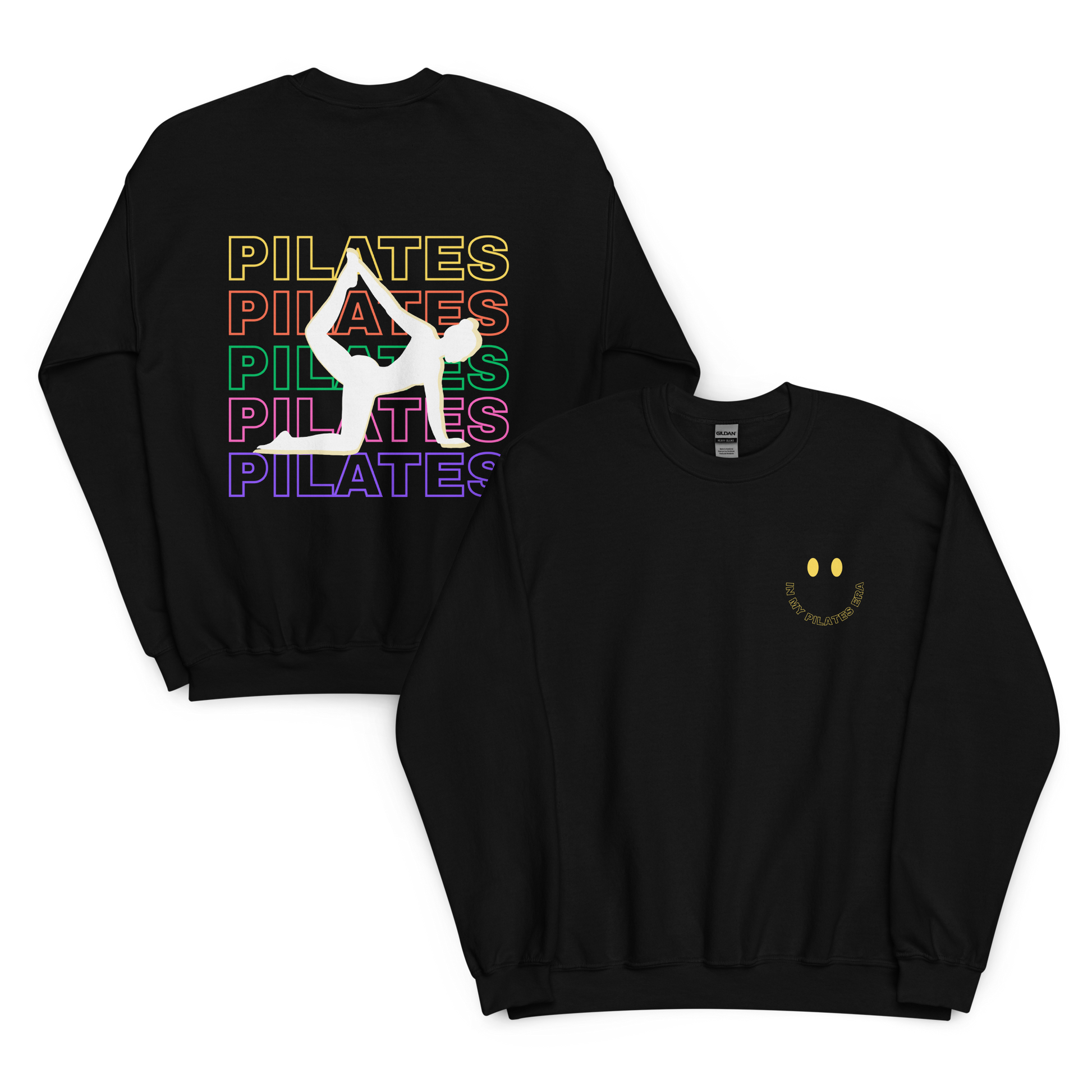 front and back pilates text 