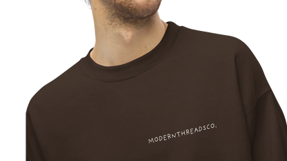 Good Karma sweatshirt with small front chest print and bold back graphic – minimalist cotton pullover for casual wear
